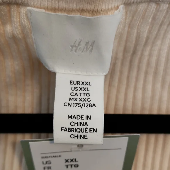 H&M Cream Ribbed Knit Sweater - Picture 4 of 7